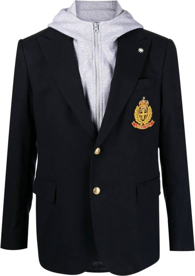 Manuel Ritz Blazer met enkele rij knopen Blauw