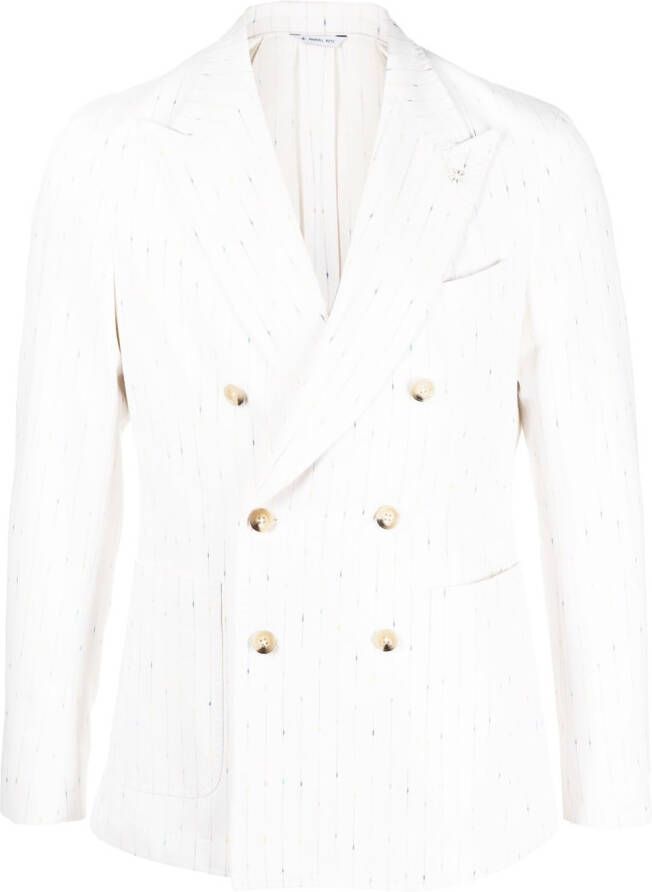 Manuel Ritz Blazer met krijtstreep Beige