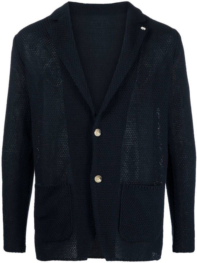 Manuel Ritz Gebreide blazer Blauw