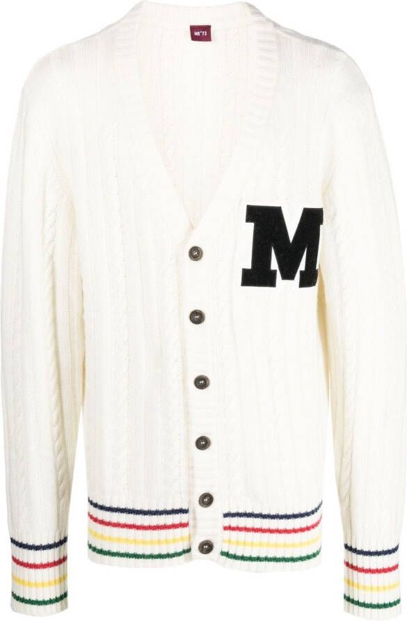 Manuel Ritz Kabelgebreid vest Wit