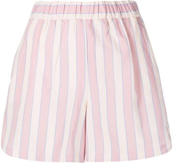 Manuel Ritz Shorts met elastische tailleband Roze