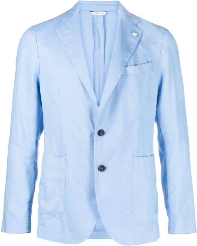 Manuel Ritz Blazer met enkele rij knopen Blauw