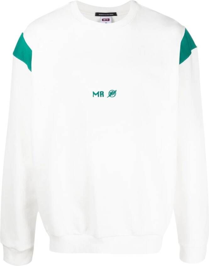 Manuel Ritz Sweater met geborduurd logo Wit