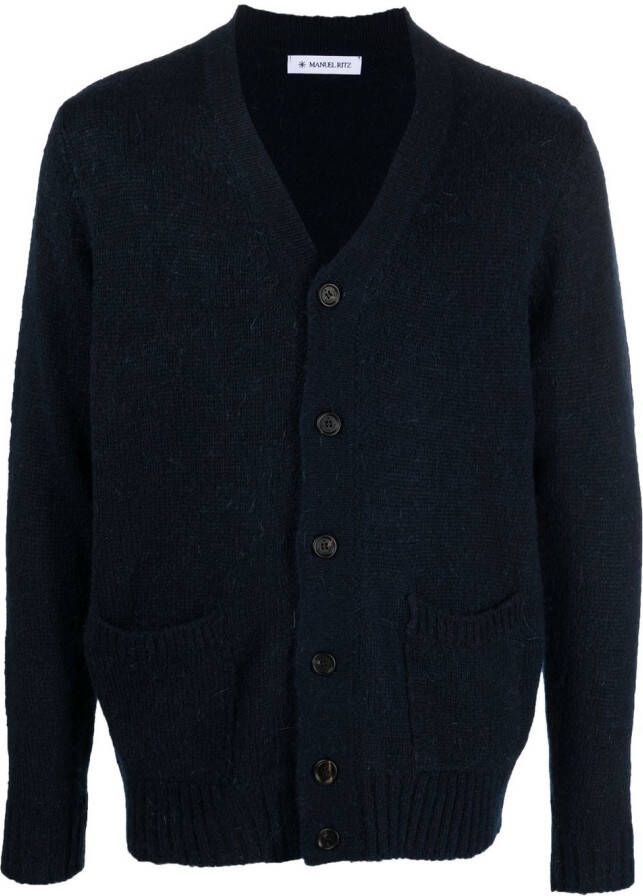Manuel Ritz Vest met V-hals Blauw