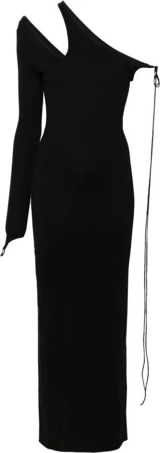 MANURI Asymmetrische jurk Zwart