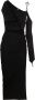MANURI Midi-jurk met afneembare mouwen Zwart - Thumbnail 1