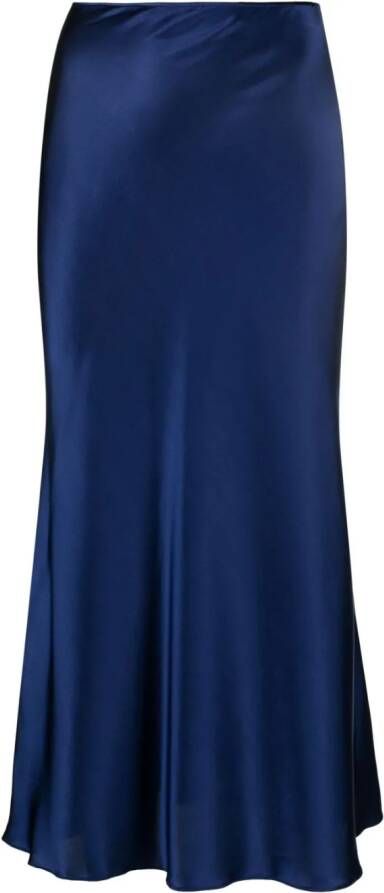 MANURÍ Patricia zijden rok Blauw