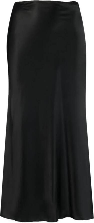 MANURÍ Zijden rok Zwart