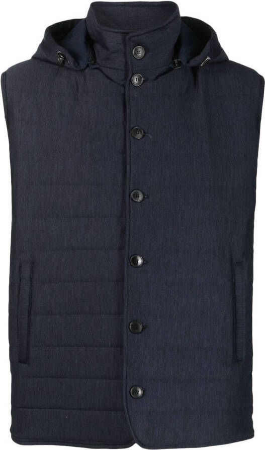 Manzoni 24 Bodywarmer met afneembare capuchon Blauw
