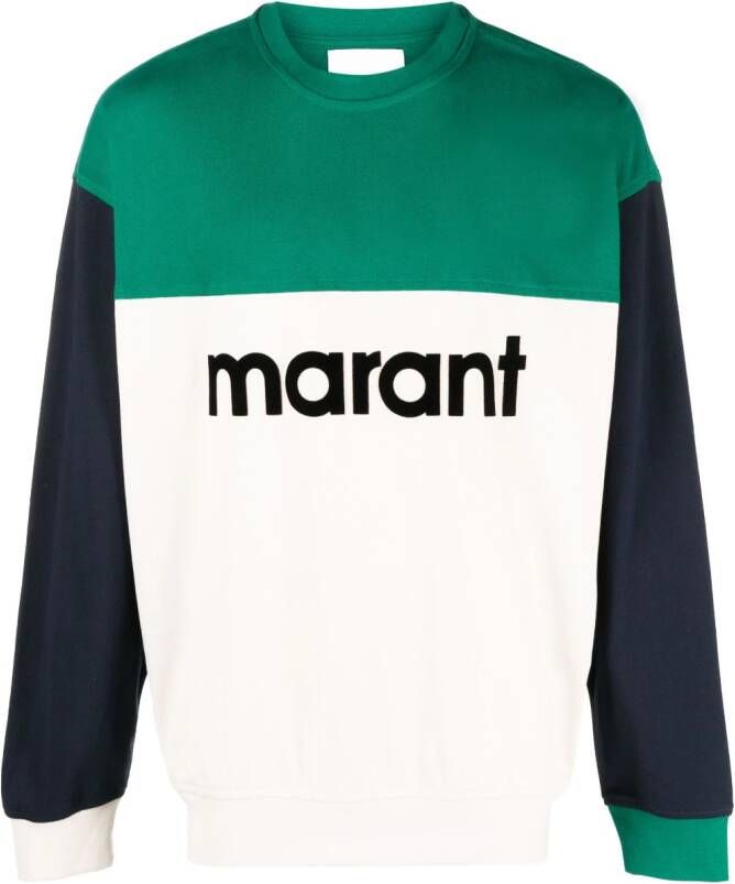 MARANT Sweater met colourblocking Groen