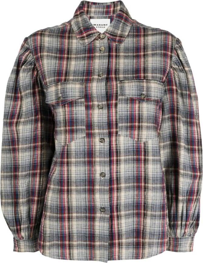 MARANT ÉTOILE Lidzy blouse met pofmouwen Beige