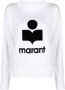 MARANT ÉTOILE Sweater met logoprint Wit - Thumbnail 1