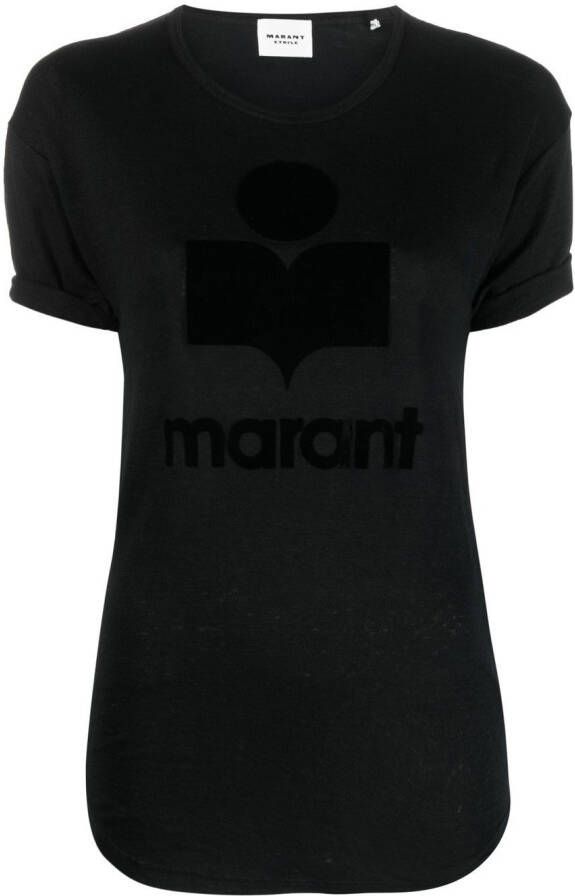 MARANT ÉTOILE T-shirt met logo Zwart