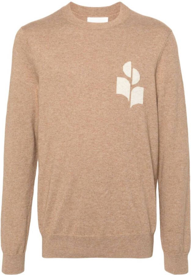 MARANT Evans intarsia logo sweater Bruin