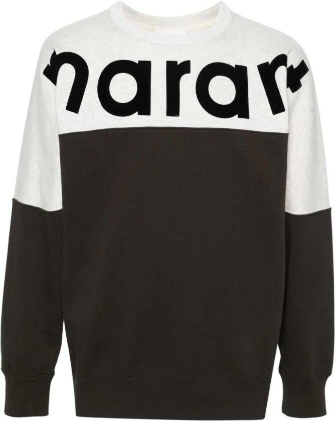 MARANT Howley intarsia logo sweater Zwart