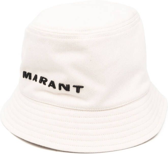 MARANT Haley vissershoed met geborduurd logo Beige