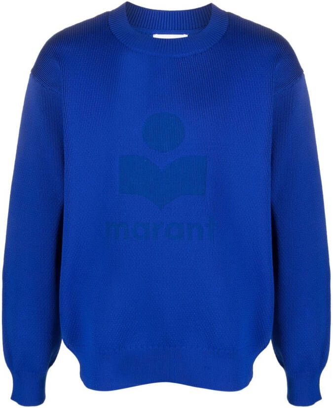 MARANT Sweater met logo-jacquard Blauw