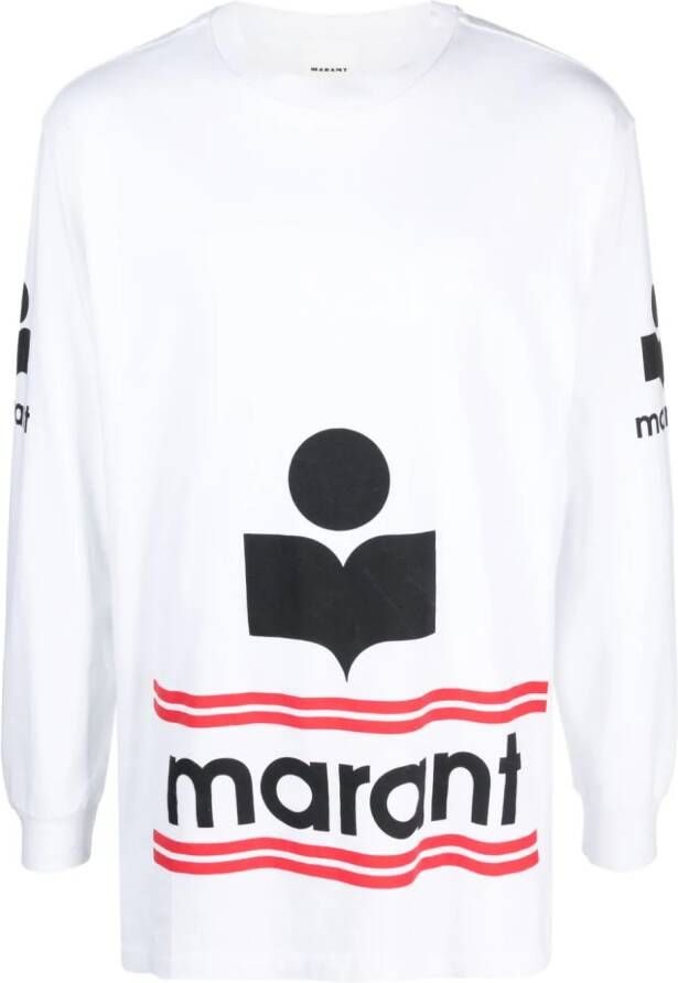 MARANT T-shirt met logoprint Wit