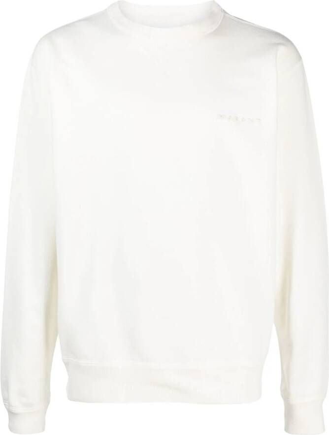 MARANT Sweater met geborduurd logo Wit
