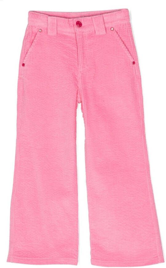 Marc Jacobs Kids Ribfluwelen broek Roze