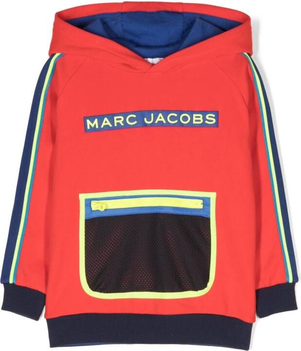Marc Jacobs Kids Hoodie met colourblocking Rood