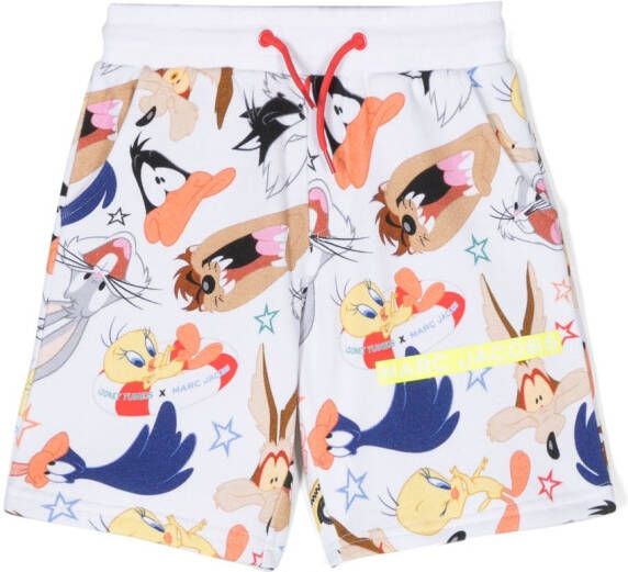 Marc Jacobs Kids Top en shorts met print Wit