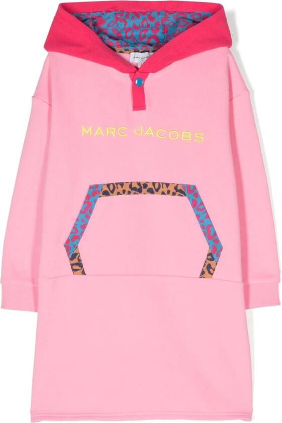 Marc Jacobs Kids Jurk met geborduurd logo Roze