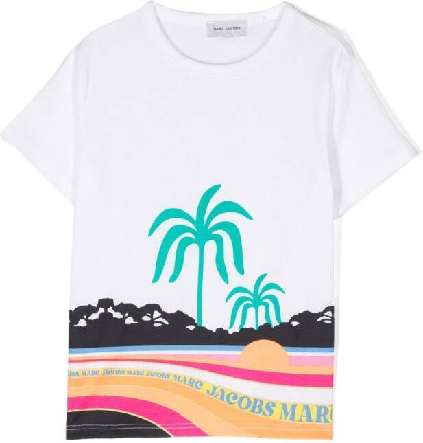 Marc Jacobs Kids T-shirt met ronde hals Wit