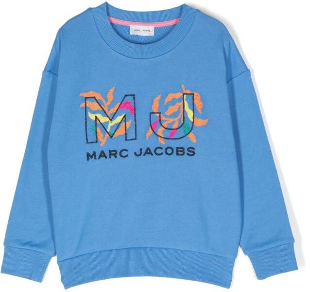 Marc Jacobs Kids Sweater met geborduurd logo Blauw
