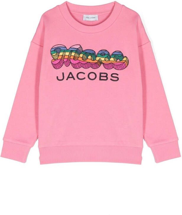 Marc Jacobs Kids Sweater met geborduurd logo Roze