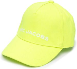 Marc Jacobs Kids logo-print cotton cap Geel