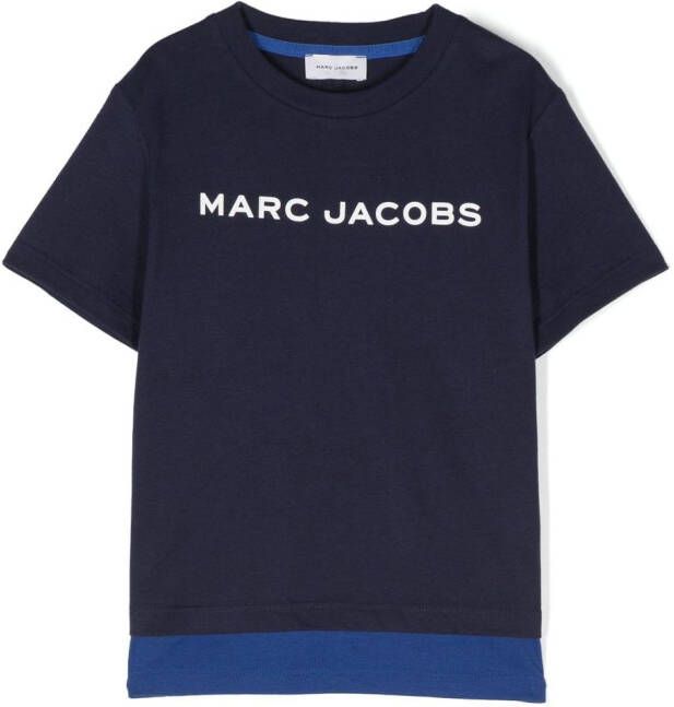 Marc Jacobs Kids T-shirt met logoprint Blauw