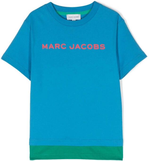 Marc Jacobs Kids T-shirt met logoprint Blauw
