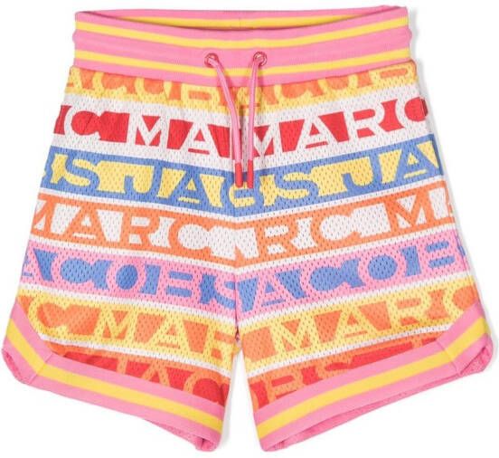 Marc Jacobs Kids Shorts met logostreep Roze