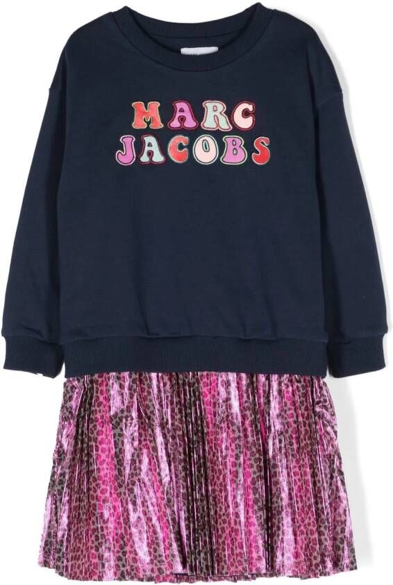 Marc Jacobs Kids Sweaterjurk met logo Blauw