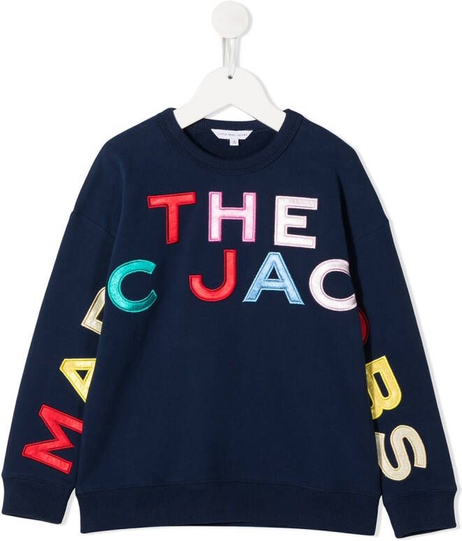 Marc Jacobs Kids Sweater met logoprint Blauw