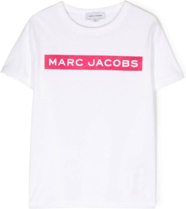 Marc Jacobs Kids T-shirt met logoprint Wit