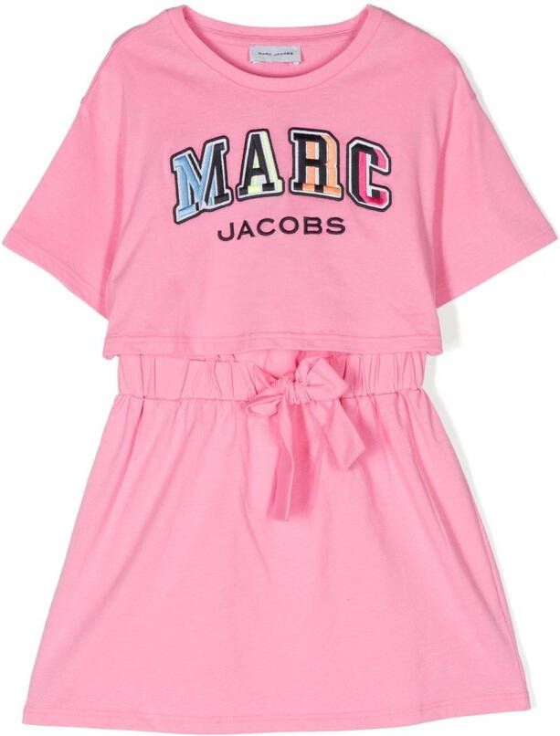 Marc Jacobs Kids T-shirtjurk met logoprint Roze