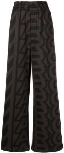 Marc Jacobs logo-print cotton wide-leg trousers Bruin