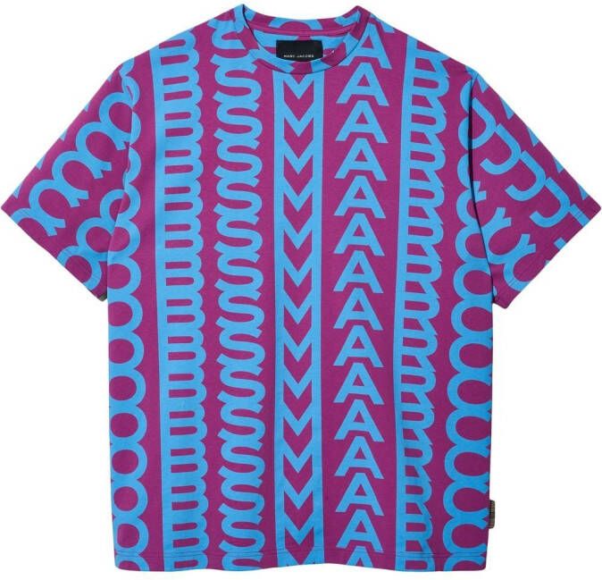 Marc Jacobs T-shirt met monogram Paars