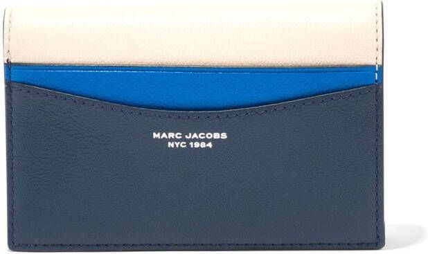 Marc Jacobs Kleine Bifold Portemonnee in Blue Sea Multi Blauw Dames