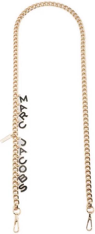 Marc Jacobs Schouderband met logo Goud