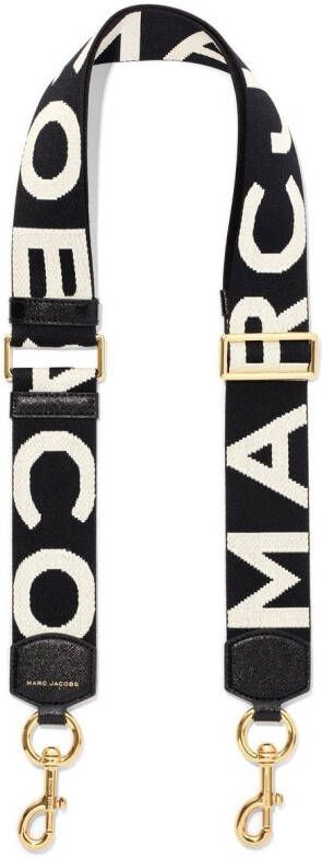 Marc Jacobs Schouderband met logo Zwart