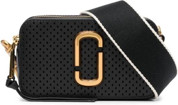 Marc Jacobs Crossbody bags The Perforated Snapshot Crossbody Leather in zwart