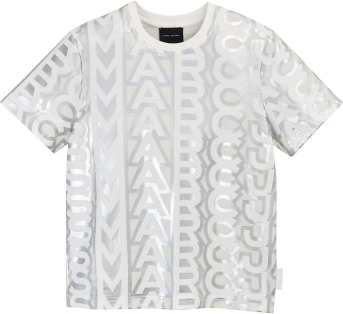 Marc Jacobs T-shirt met monogram Zilver