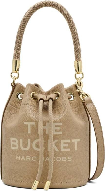 Marc Jacobs The Bucket tas met tekst Bruin