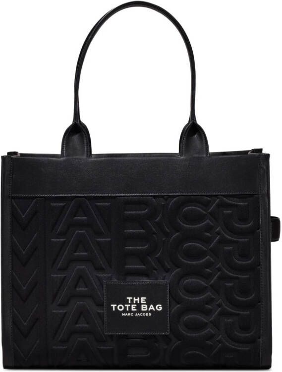 Marc Jacobs Totes The Large Logo Embossed Tote Bag in zwart