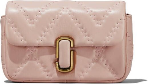 Marc Jacobs Crossbody bags The Quilted Leather J Marc Mini Shoulder Bag in poeder roze