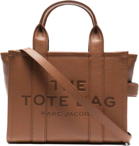 Marc Jacobs The Leather Tote kleine shopper Bruin