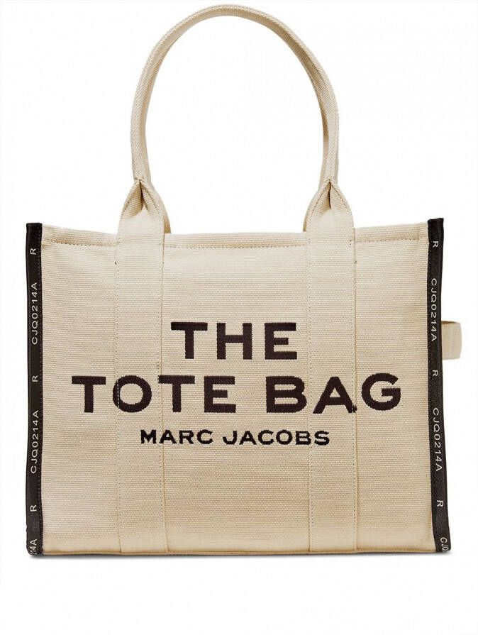 Marc Jacobs the jacquard traveler tote bag large Beige Dames